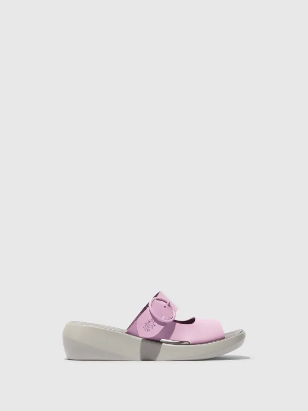 Buckle Mules BAFI029FLY PINK made by Fly London