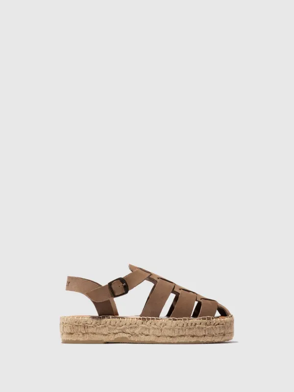 Sling-Back Espadrilles PAWI524FLY SUEDE TAN sold by Fly London