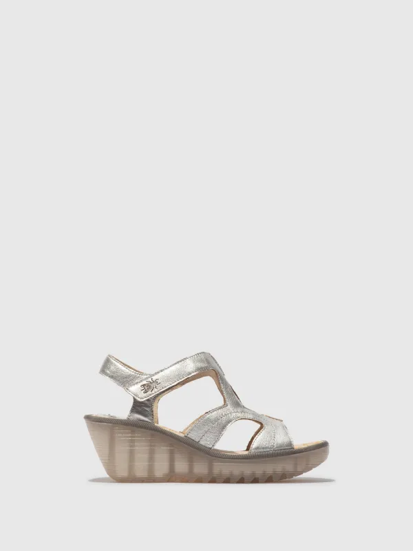 Velcro Sandals YOTU472FLY SILVER sold by Fly London