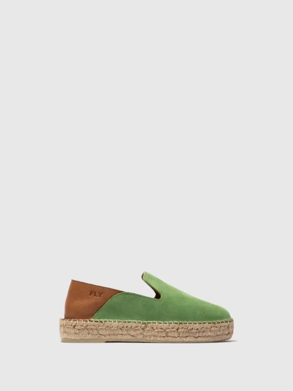 Slip-on Espadrilles PULY522FLY GREEN/TAN sold by Fly London