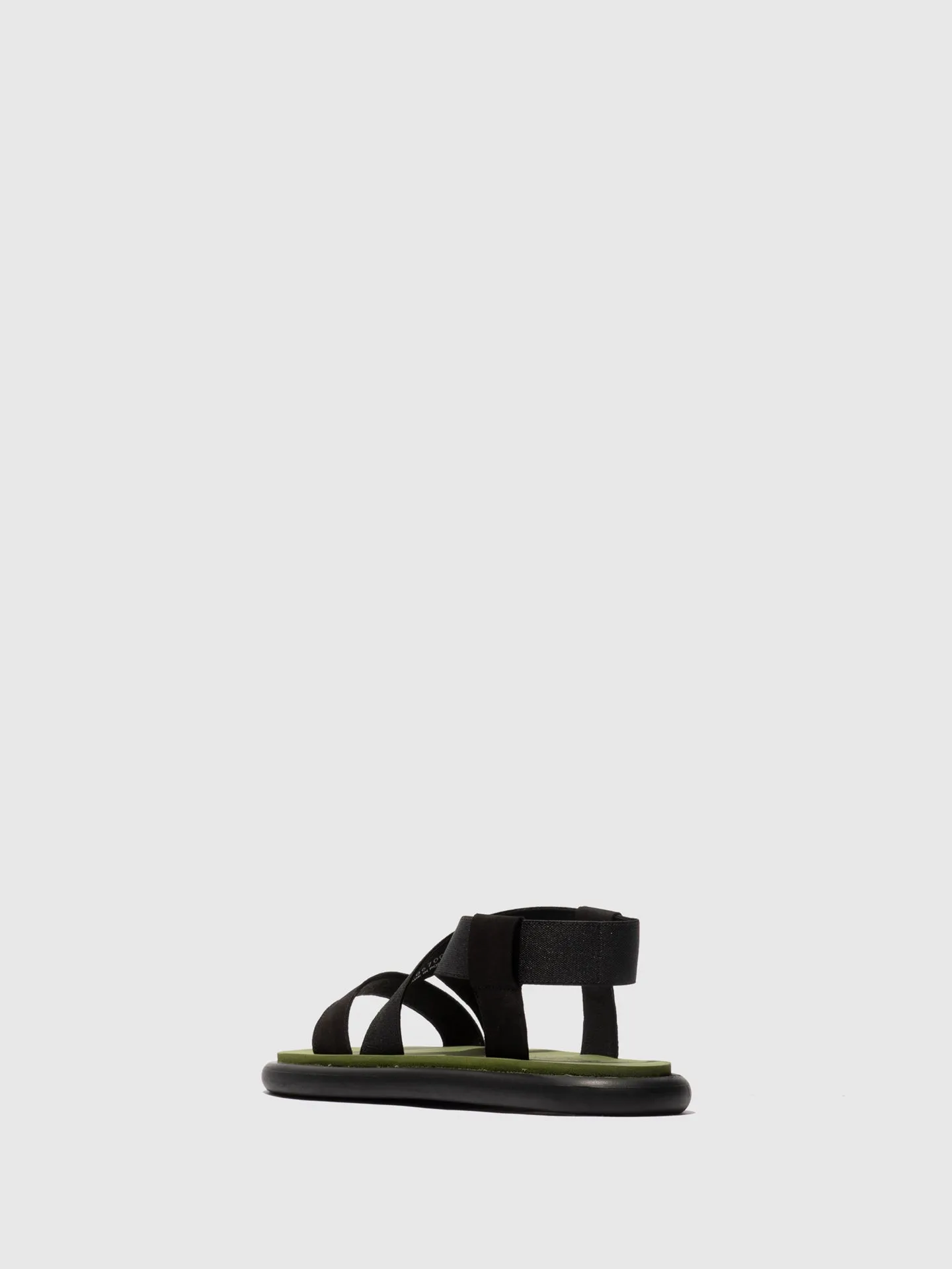 Sling-Back Sandals OAKE067FLY BLACK/BLACK/ARMY GREEN sold by Fly London product image thumbnail 3