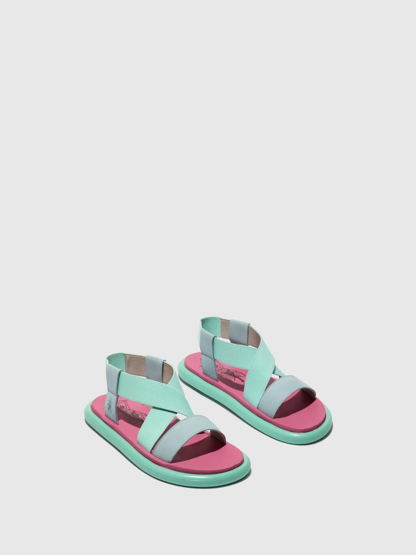 Sling-Back Sandals OAKE067FLY SKY BLUE/SPEARMINT/LILAC sold by Fly London product image thumbnail 2