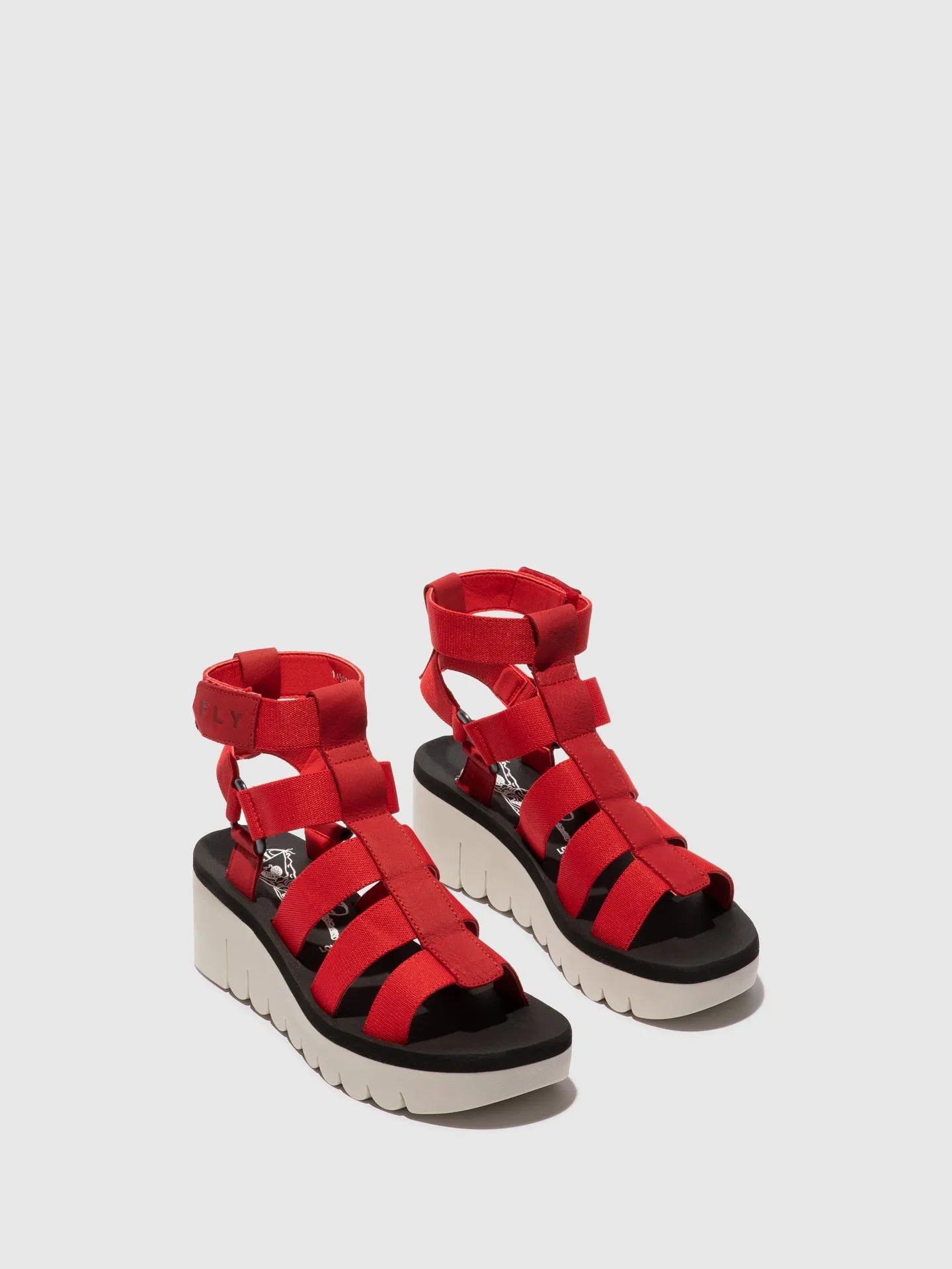 Strappy Sandals YUFI032FLY LIPSTICK RED/RED/BLACK sold by Fly London product image thumbnail 2