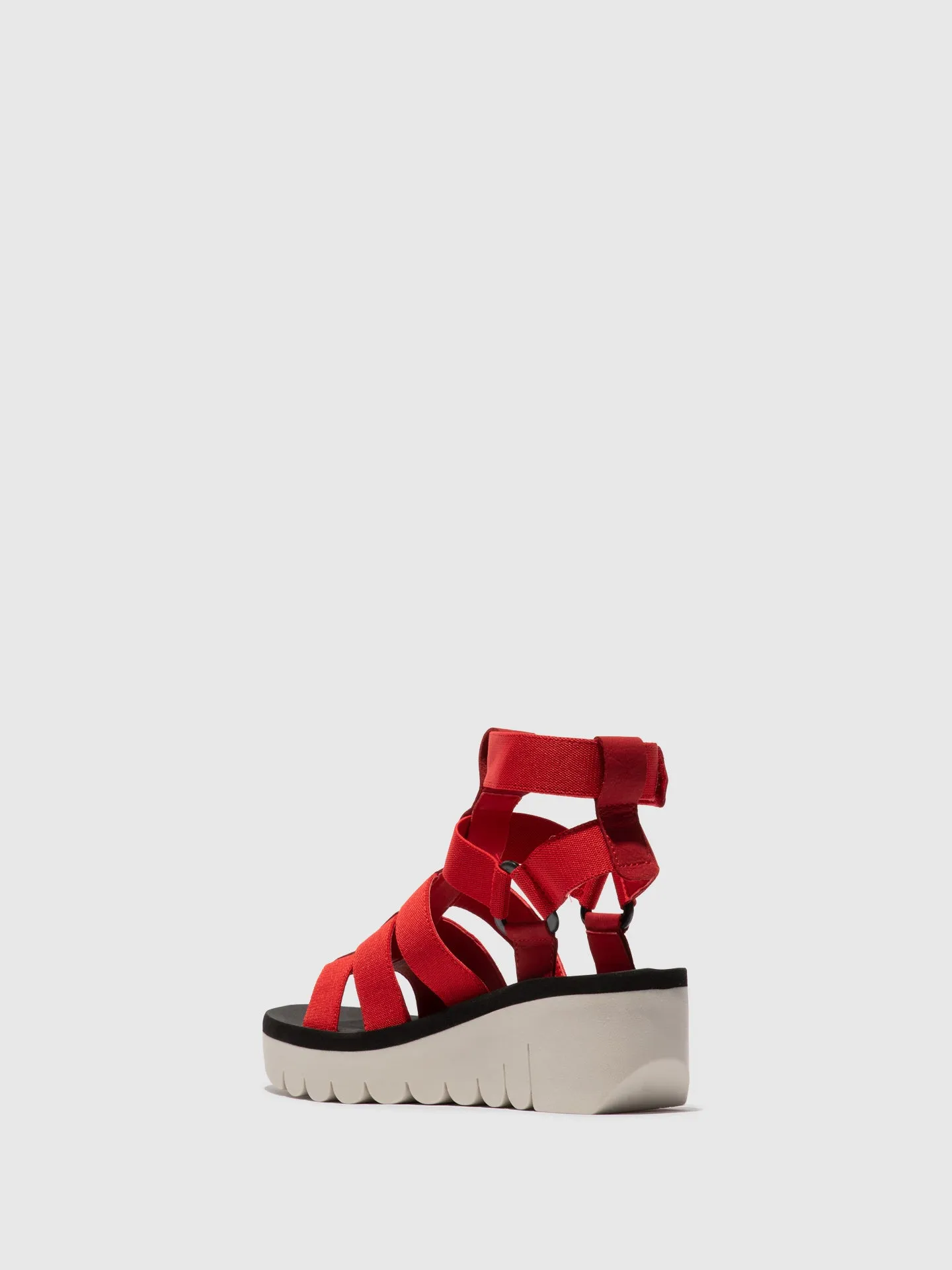 Strappy Sandals YUFI032FLY LIPSTICK RED/RED/BLACK sold by Fly London product image thumbnail 3