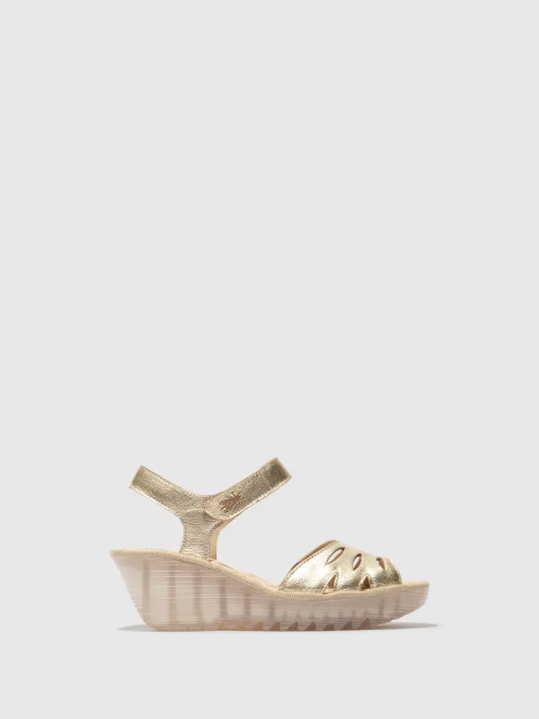 Sling-Back Sandals YAZI479FLY GOLD sold by Fly London