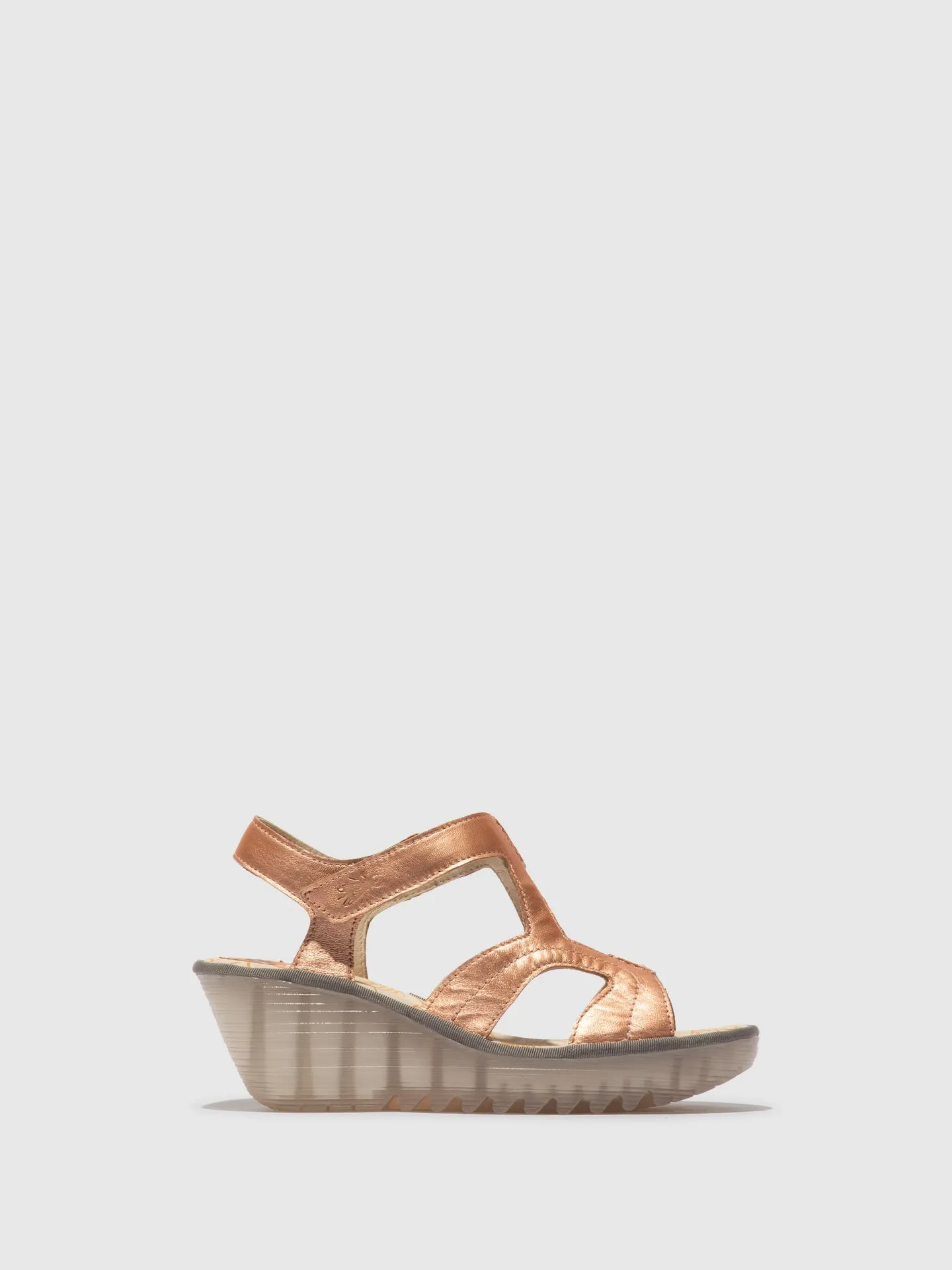Velcro Sandals YOTU472FLY BLUSH GOLD sold by Fly London
