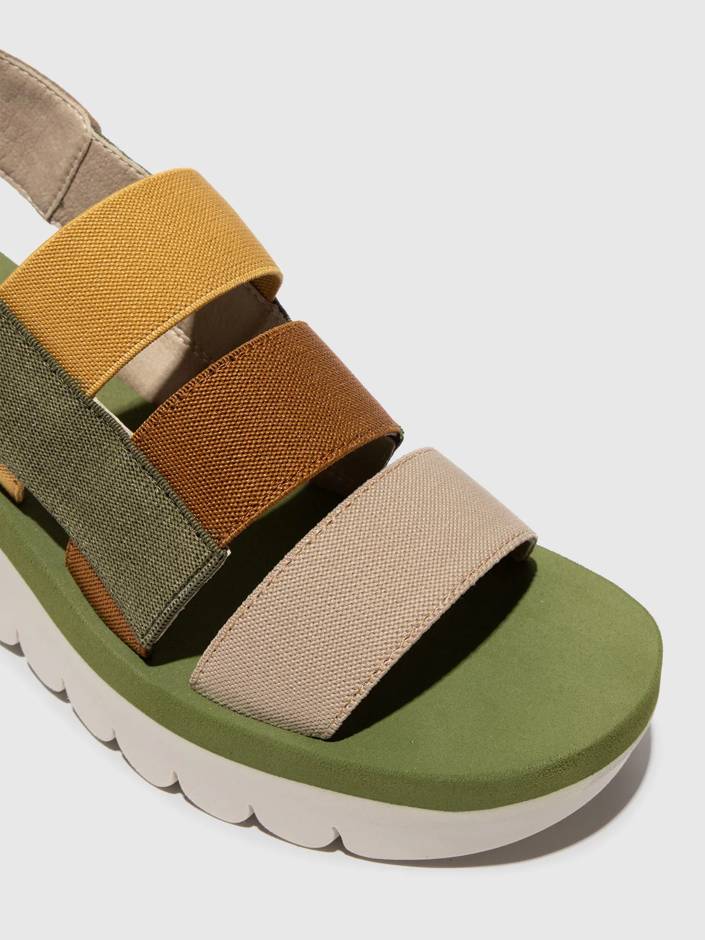 Strappy Sandals YERE847FLY CLOUD/MULTICOLOR/ARMY GREEN sold by Fly London product image thumbnail 4
