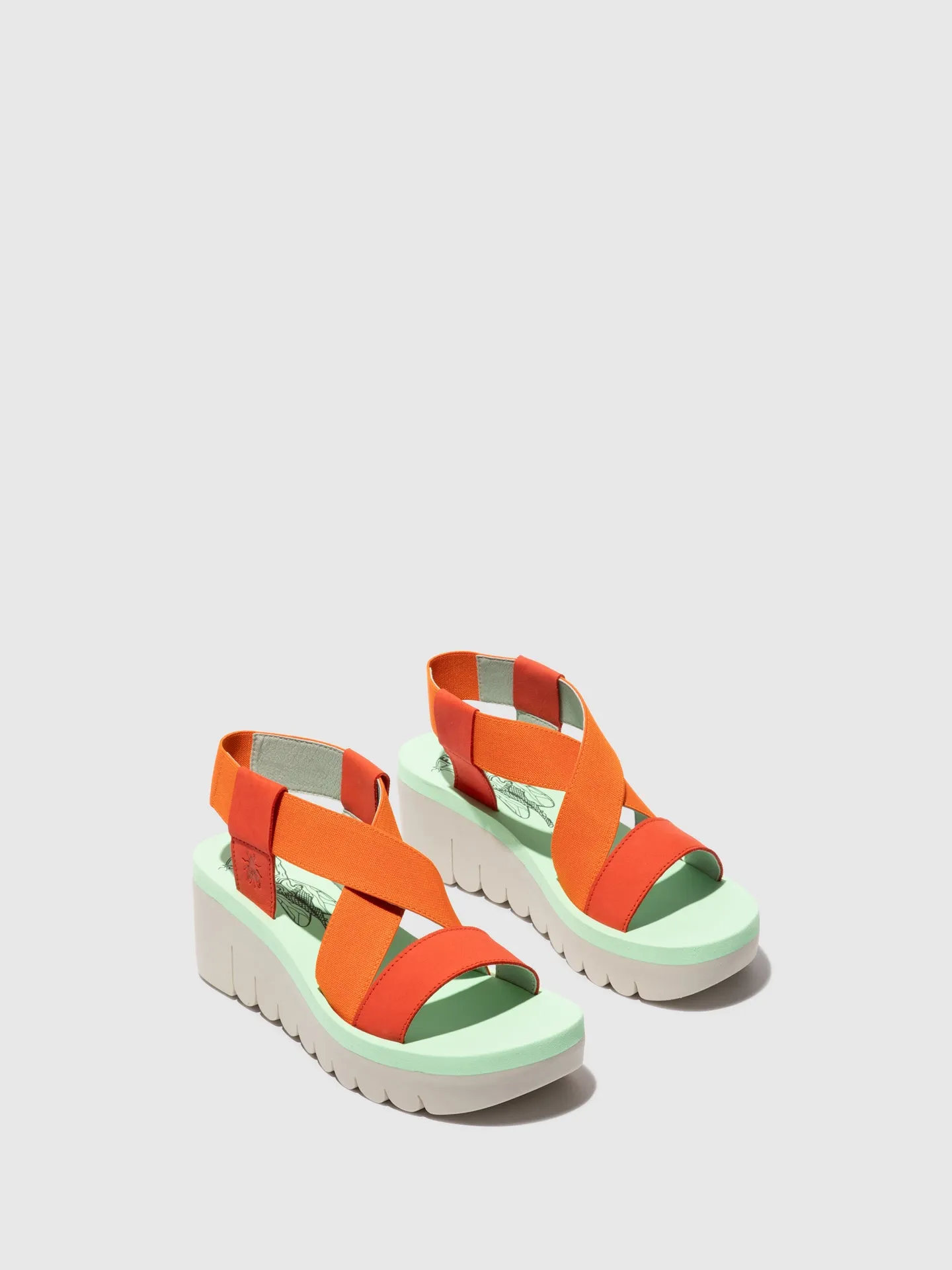 Sling-Back Sandals YABI922FLY DEVIL RED/ORANGE/SPEARMINT sold by Fly London product image thumbnail 2