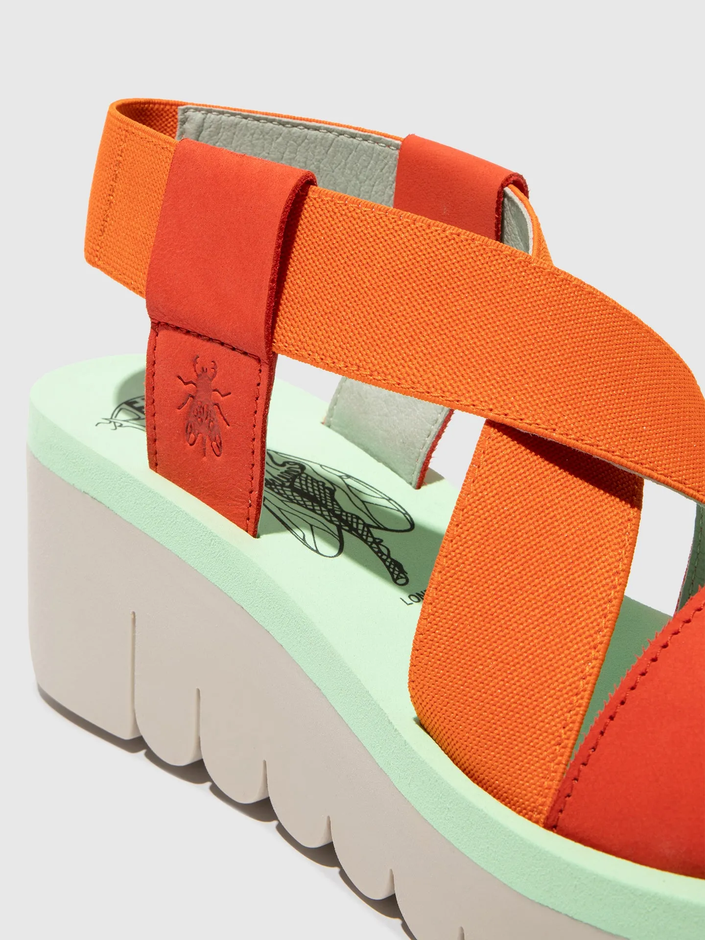 Sling-Back Sandals YABI922FLY DEVIL RED/ORANGE/SPEARMINT sold by Fly London product image thumbnail 4