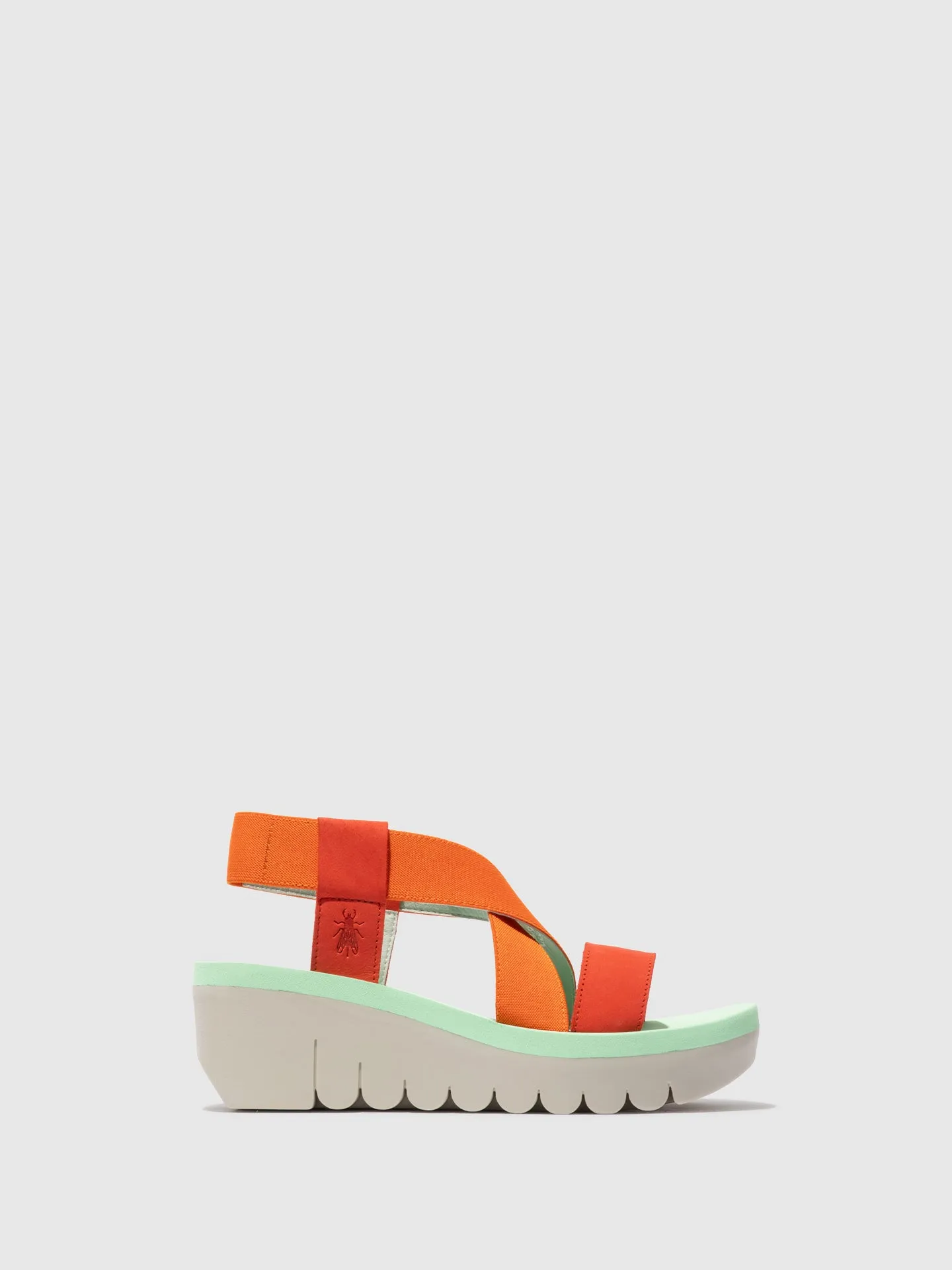 Sling-Back Sandals YABI922FLY DEVIL RED/ORANGE/SPEARMINT sold by Fly London