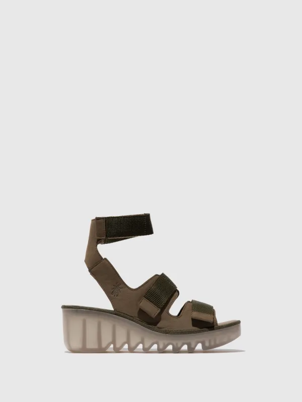 Velcro Sandals BECH474FLY KHAKI sold by Fly London