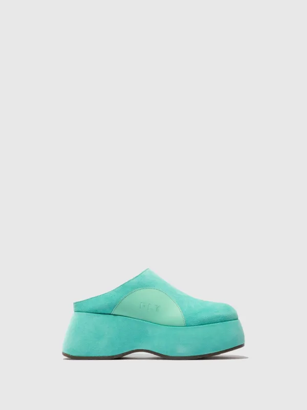 Round Toe Clogs BAWI077FLY SPEARMINT/SPEARMINT sold by Fly London