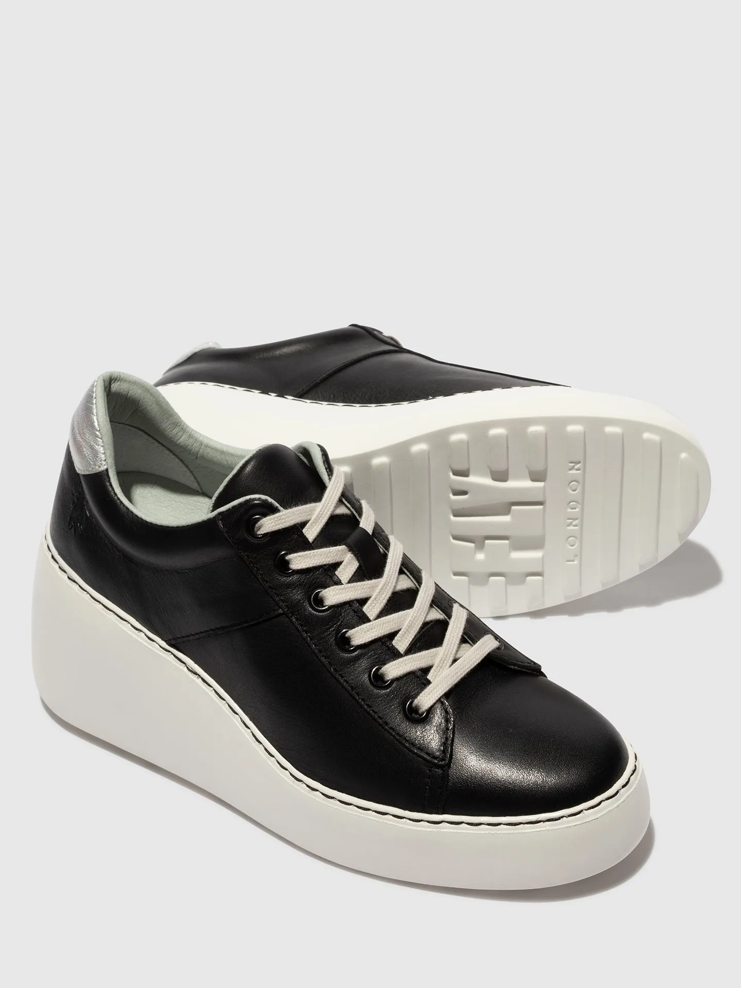 Lace-up Trainers DELF580FLY BLACK/SILVER sold by Fly London product image thumbnail 4