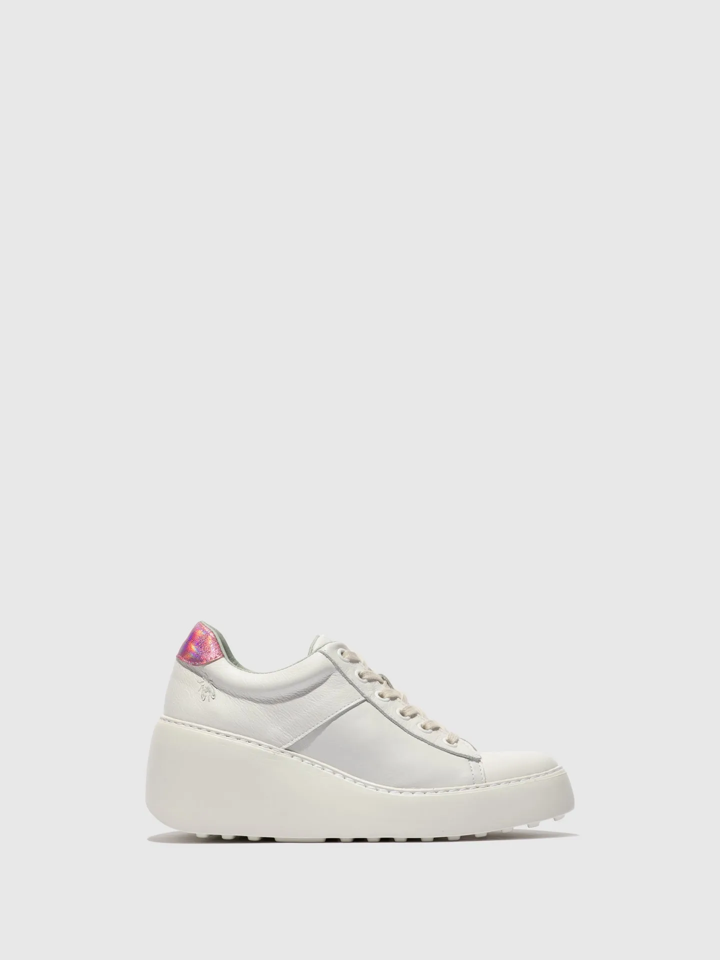 Lace-up Trainers DELF580FLY WHITE/PINK sold by Fly London