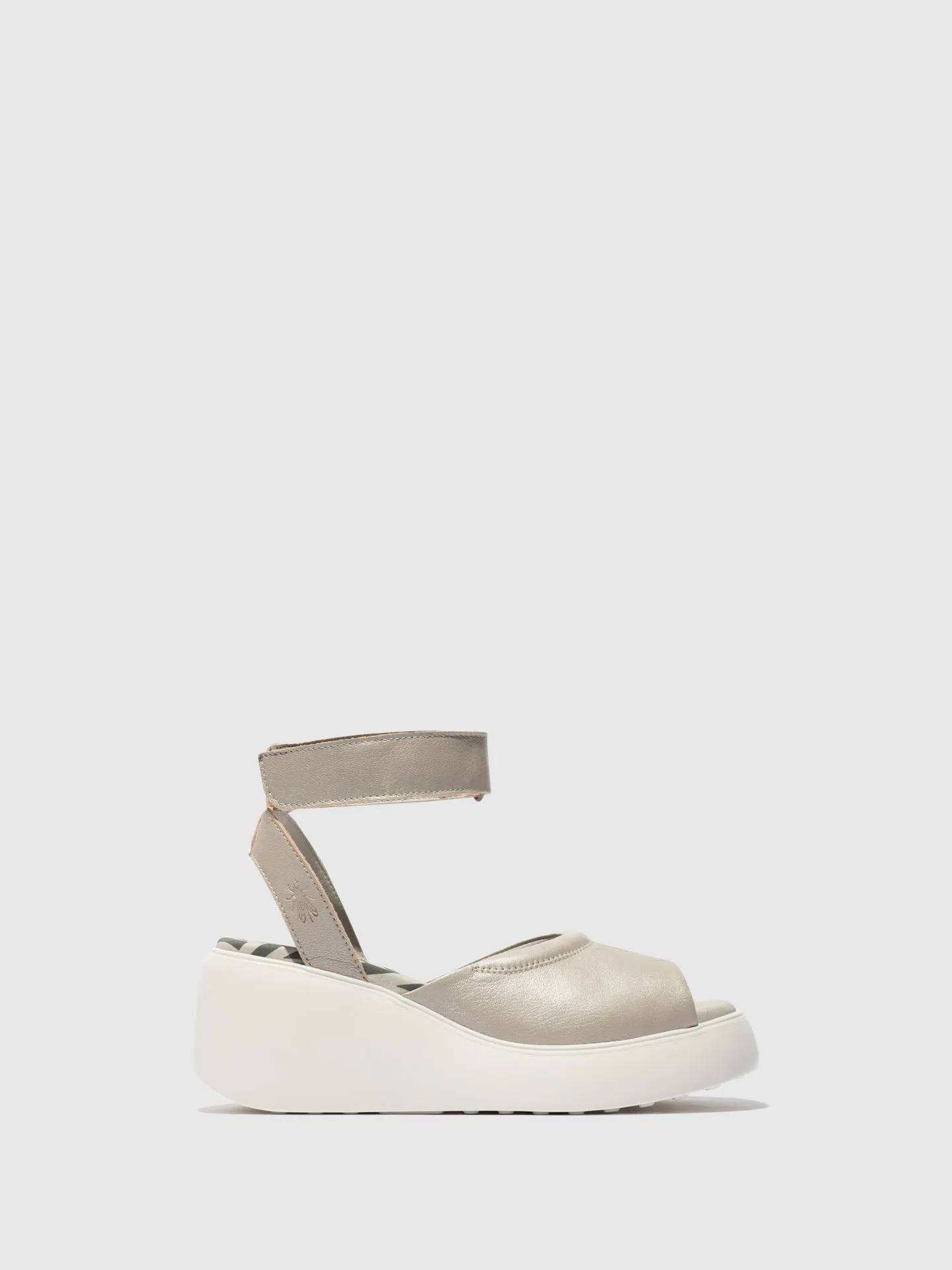 Ankle Strap Sandals DACH050FLY SILVER sold by Fly London
