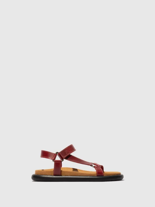 T-Strap Sandals POCH069FLY RED sold by Fly London