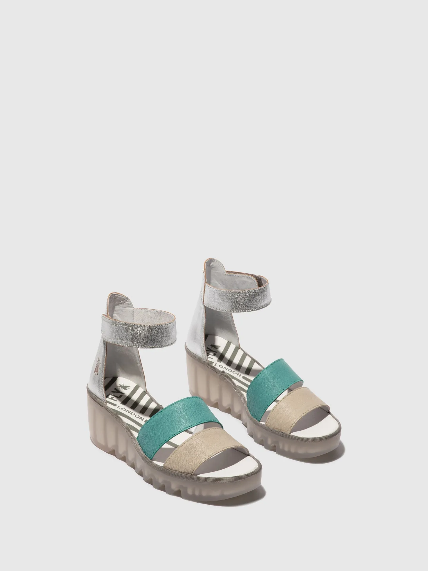 Strappy Sandals BONO290FLY CLOUD/TURQUOISE/SILVER sold by Fly London product image thumbnail 2