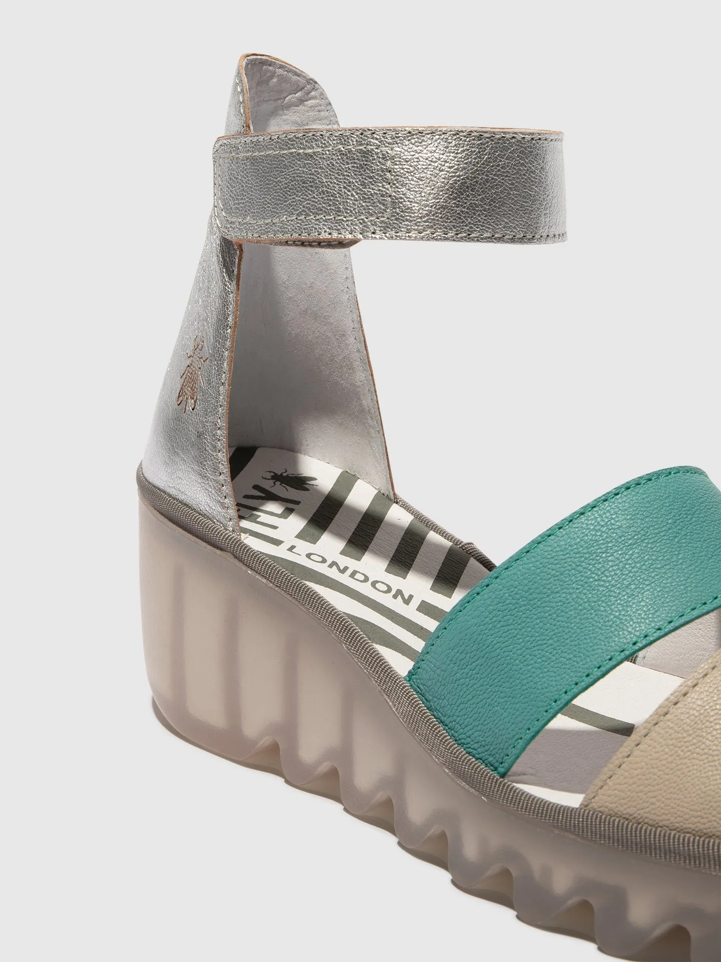Strappy Sandals BONO290FLY CLOUD/TURQUOISE/SILVER sold by Fly London product image thumbnail 4