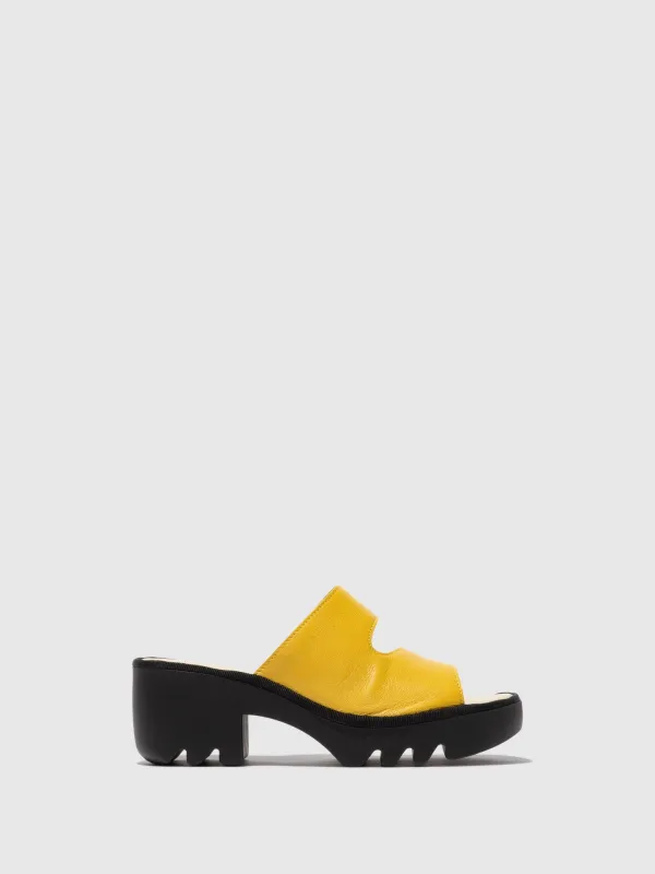 Slip-on Mules TECH493FLY YELLOW sold by Fly London