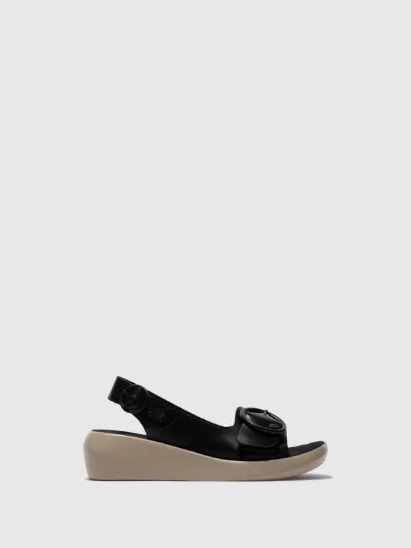 Sling-Back Sandals BERK754FLY BLACK sold by Fly London