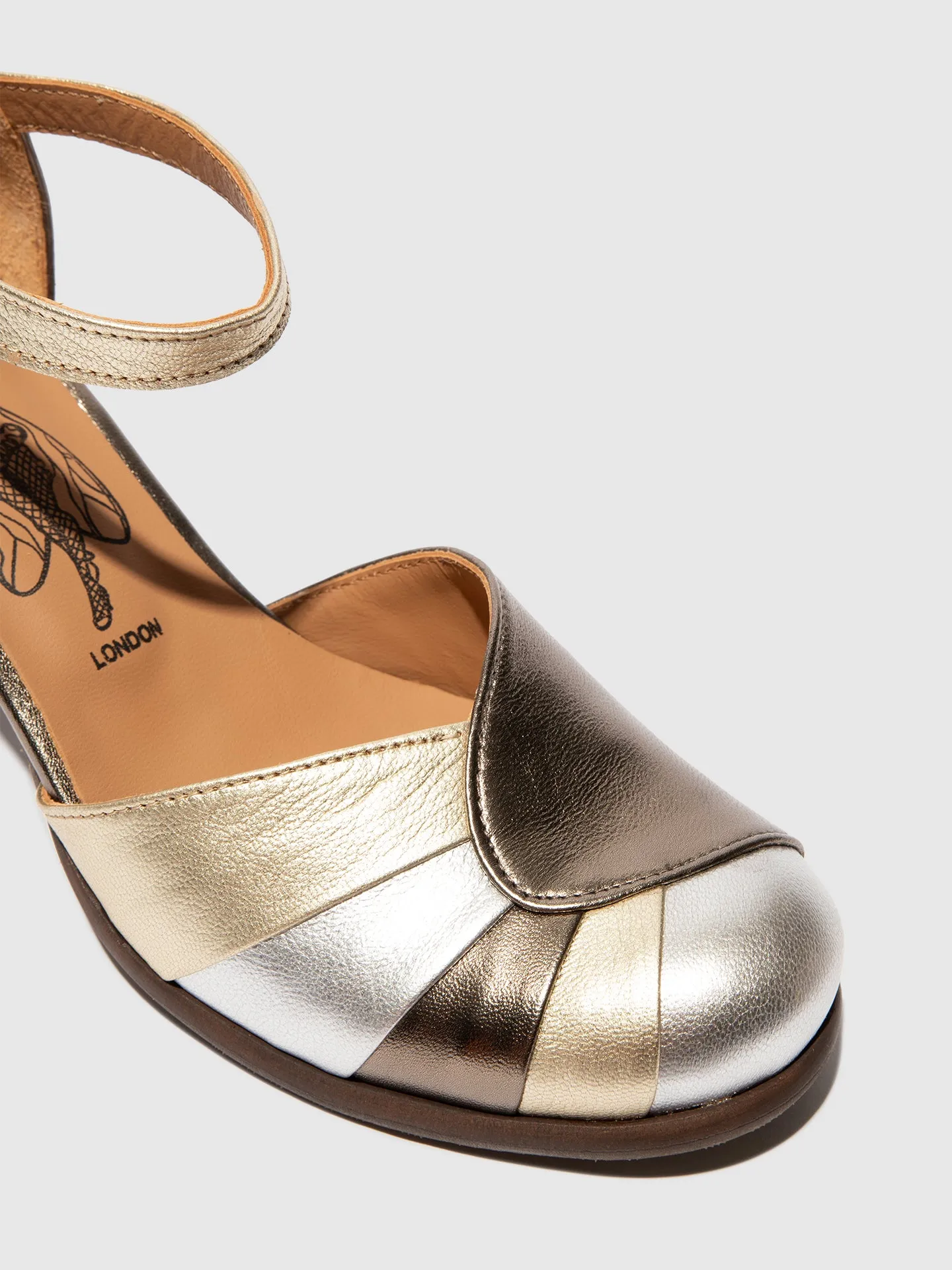 Heel Shoes BESH087FLY GRAPHITE/SILVER/GOLD sold by Fly London product image thumbnail 4