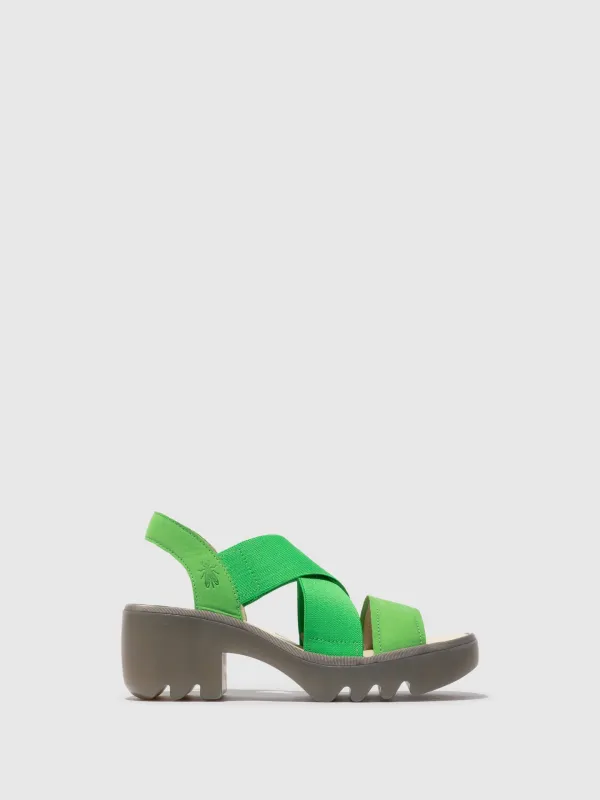 Crossover Sandals TAJI502FLY GREEN sold by Fly London