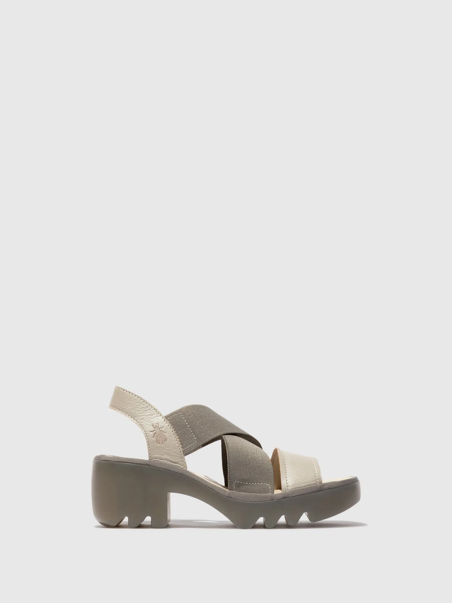 Crossover Sandals TAJI502FLY SILVER sold by Fly London
