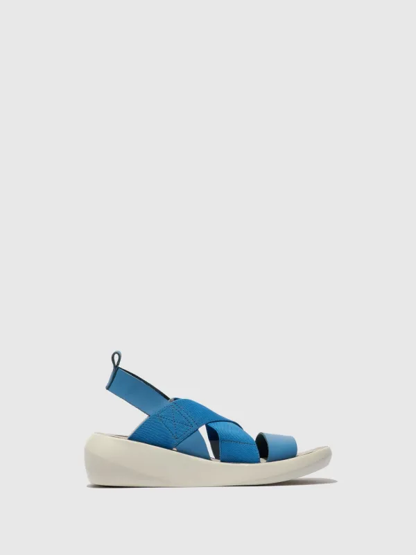 Crossover Sandals BAJI848FLY BLUE sold by Fly London
