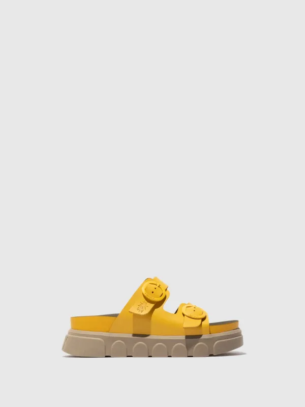 Buckle Mules CIDE946FLY YELLOW made by Fly London