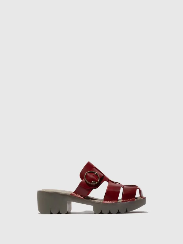 Buckle Mules ENVY521FLY RED sold by Fly London