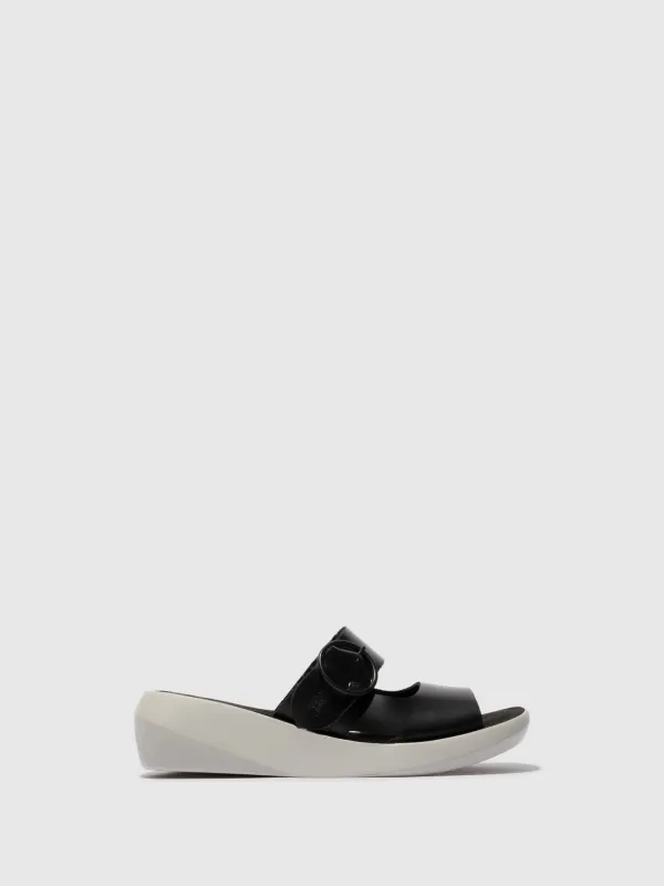 Buckle Mules BAFI029FLY BLACK made by Fly London