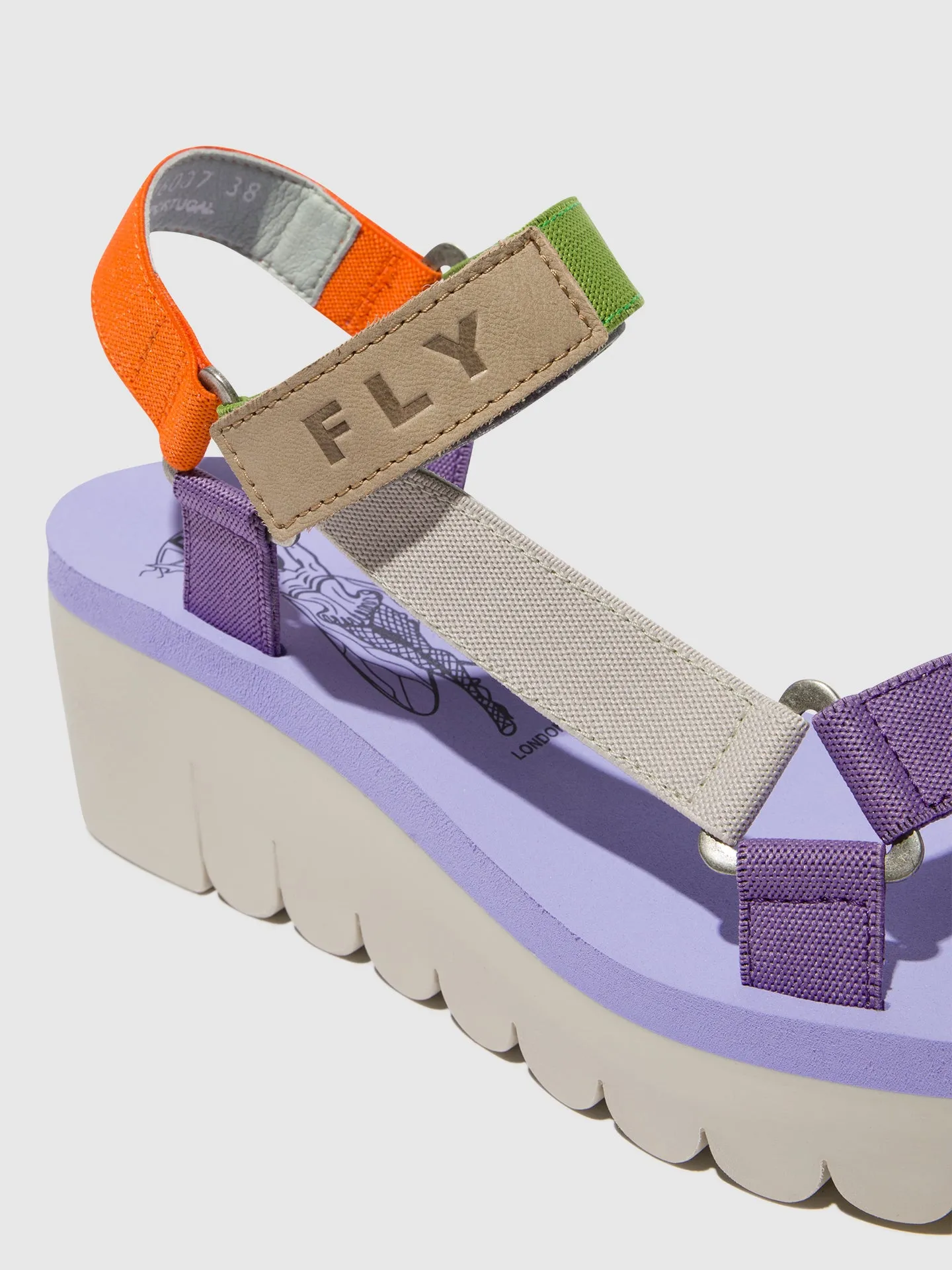 Velcro Sandals YEFA726FLY MULTICOLOR (VIOLA) sold by Fly London product image thumbnail 4