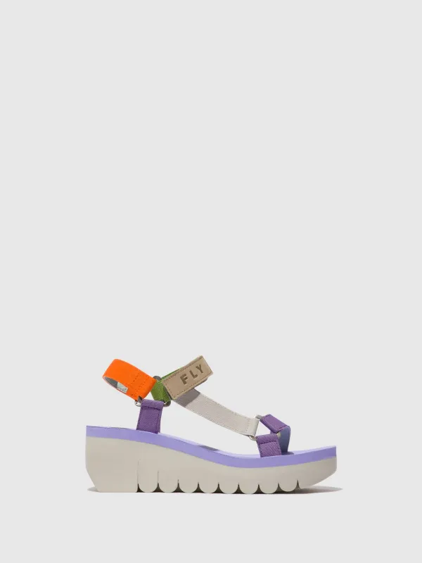 Velcro Sandals YEFA726FLY MULTICOLOR (VIOLA) sold by Fly London