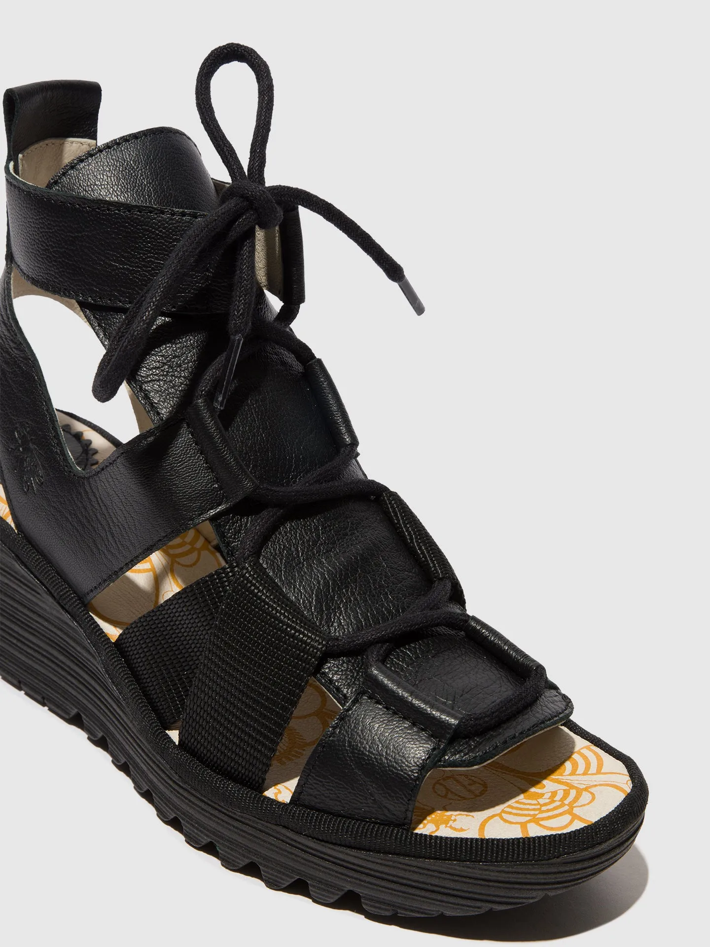 Lace-up Sandals YACA413FLY BLACK sold by Fly London product image thumbnail 4