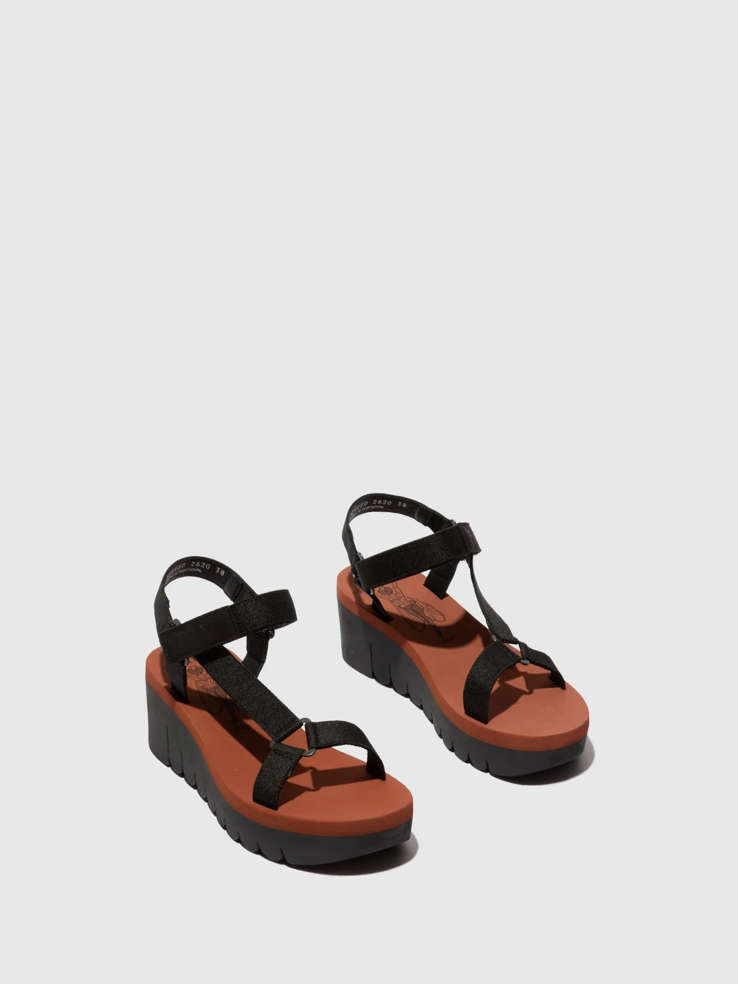Velcro Sandals YEFA726FLY CUPIDO BLACK (BRICK) sold by Fly London product image thumbnail 2