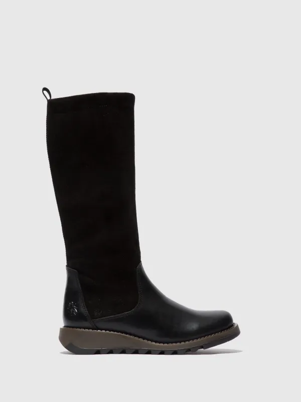 Zip Up Boots SEME828FLY RUG/OILSUEDE BLACK sold by Fly London