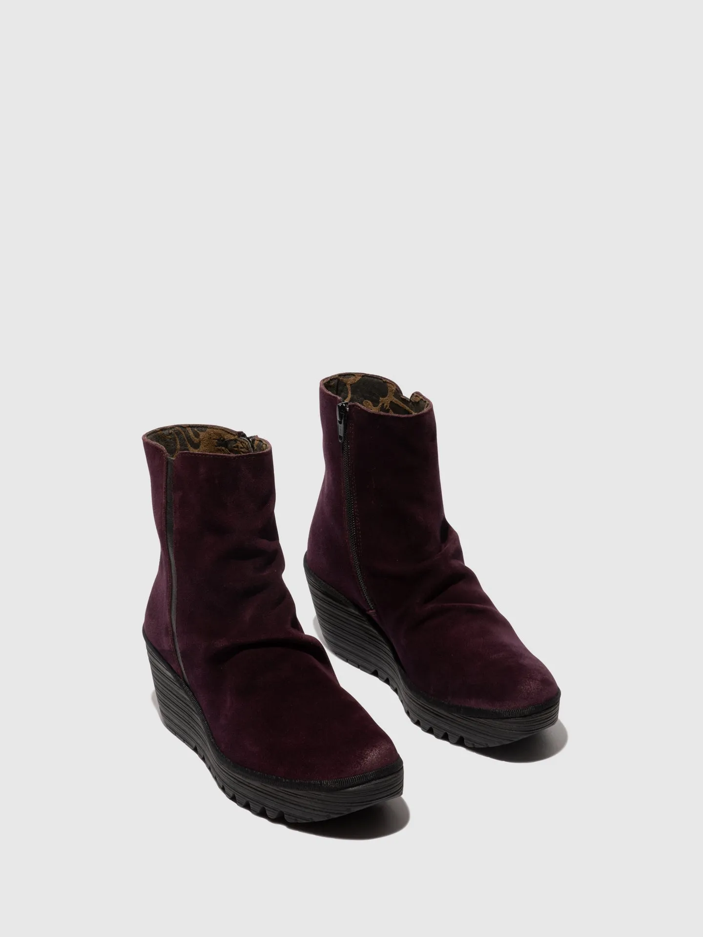 Zip Up Ankle Boots YOPA461FLY PURPLE/BLACK sold by Fly London product image thumbnail 2