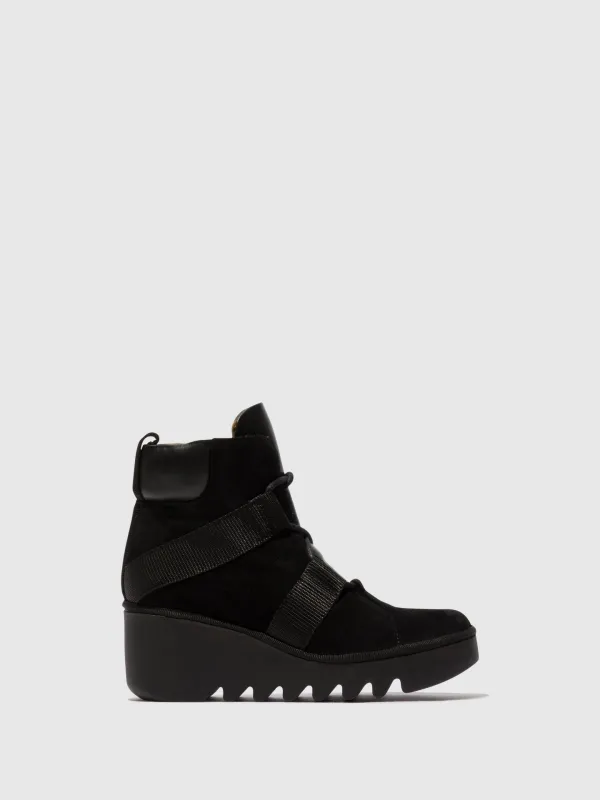 Lace-up Ankle Boots BLOM460FLY BLACK sold by Fly London