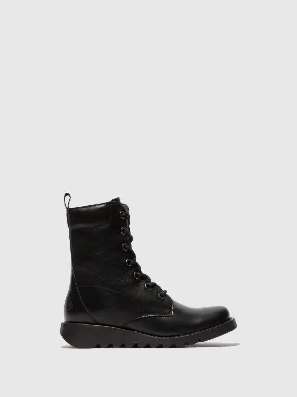 Lace-up Ankle Boots SILF015FLY BLACK sold by Fly London