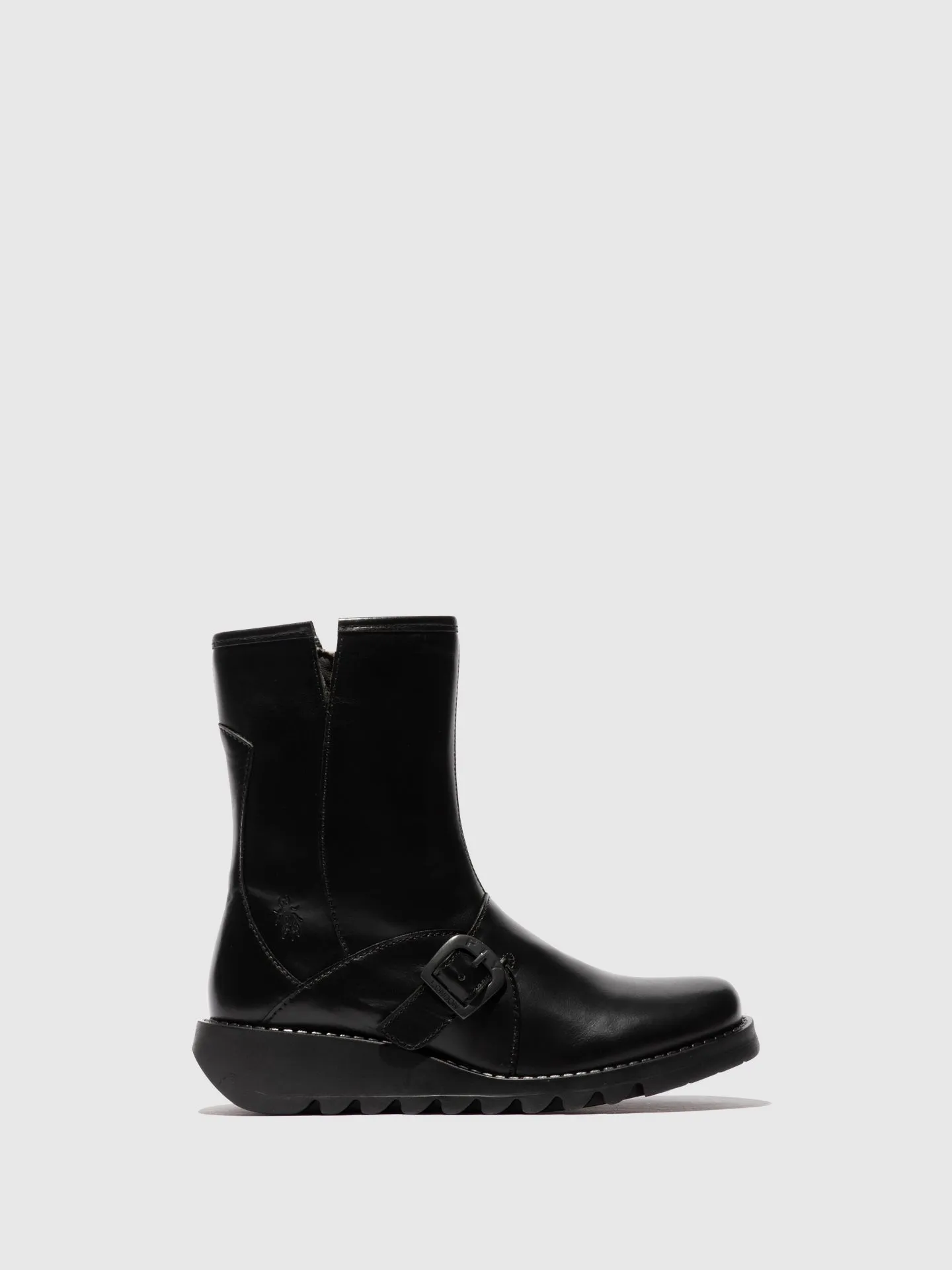 Buckle Ankle Boots SABE013FLY BLACK sold by Fly London