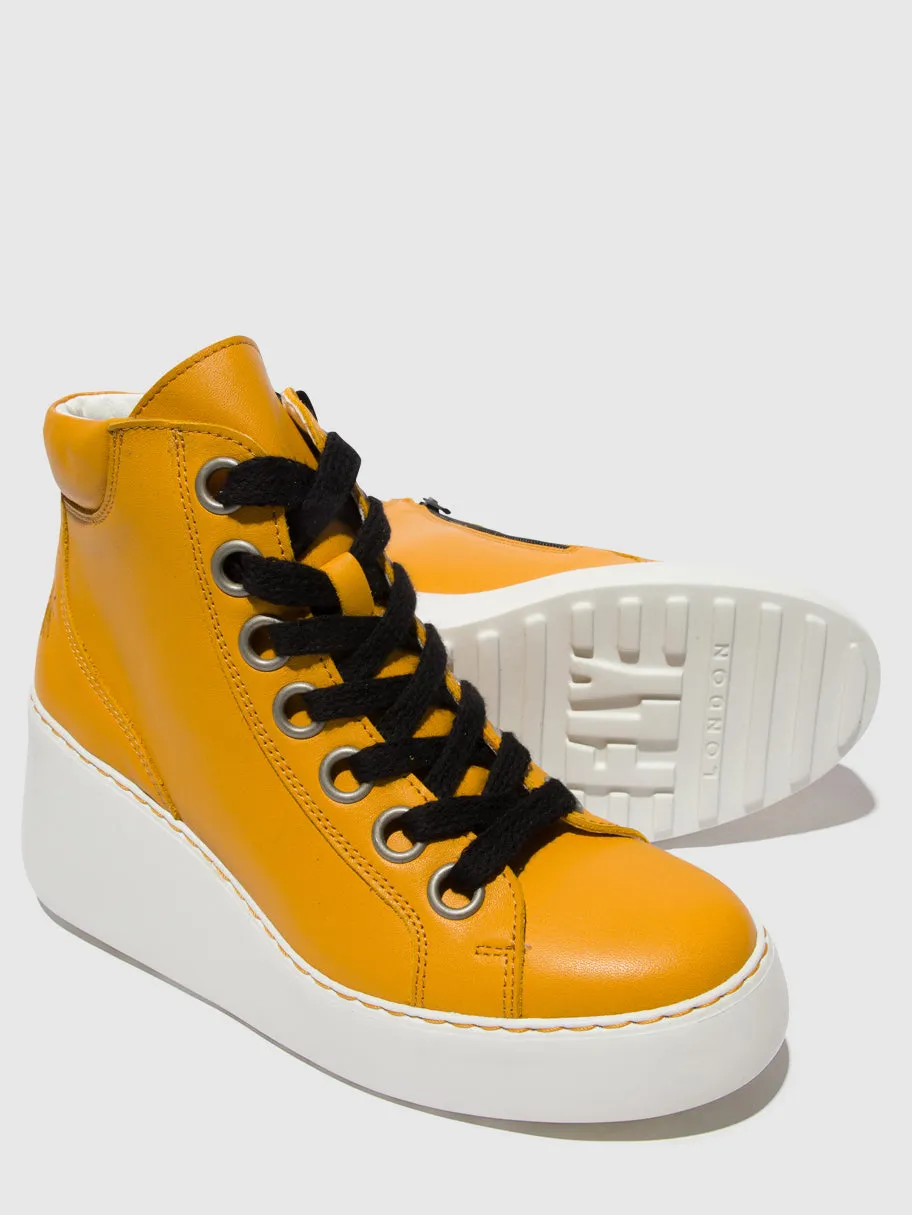 Lace-up Ankle Boots DICE468FLY MUSTARD (OFFWHITE SOLE) sold by Fly London product image thumbnail 4