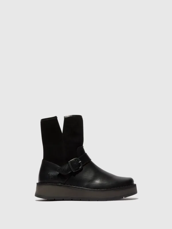 Buckle Ankle Boots RUTH101FLY BLACK sold by Fly London