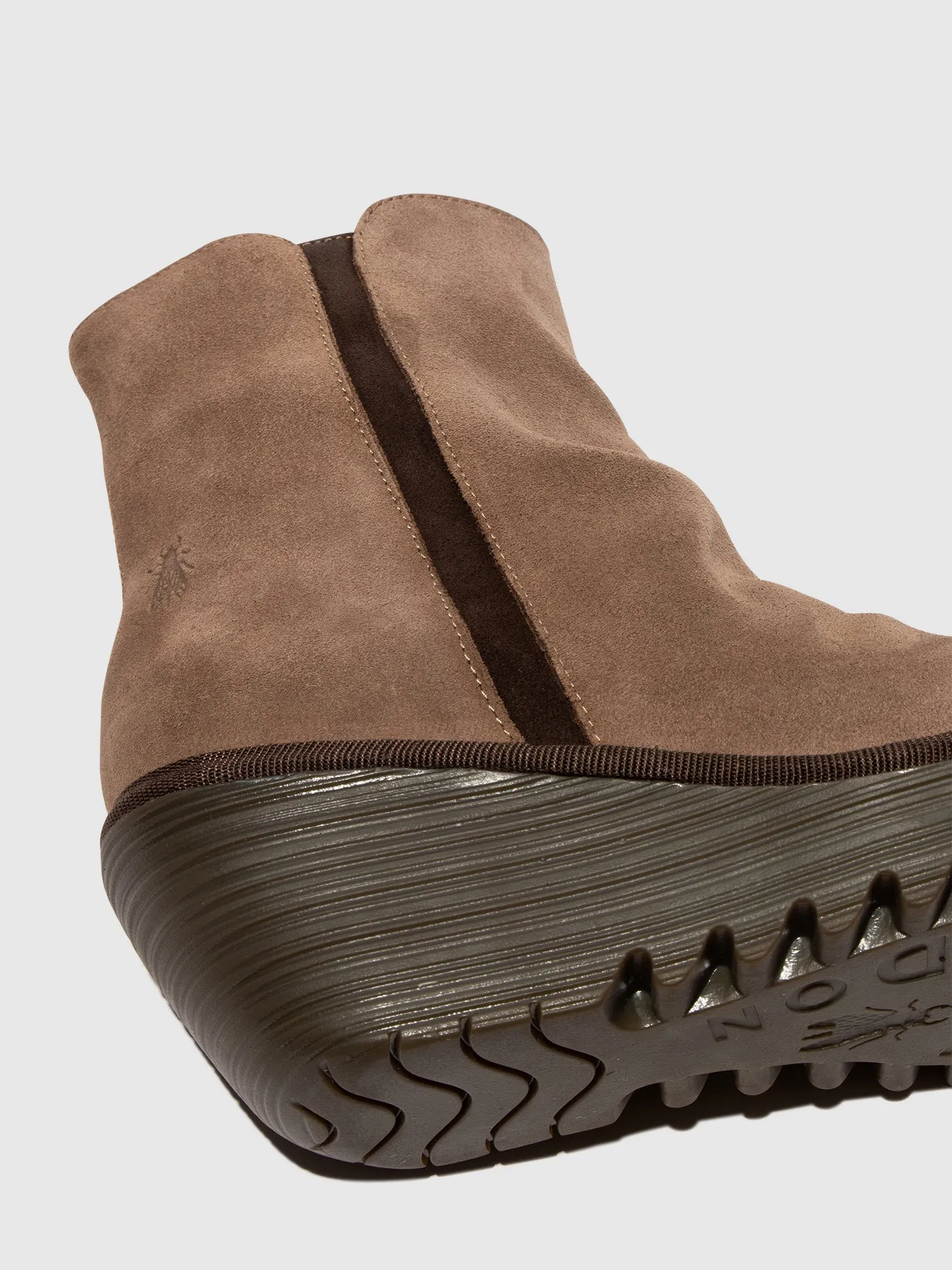 Zip Up Ankle Boots YOPA461FLY TAUPE/EXPRESSO sold by Fly London product image thumbnail 4