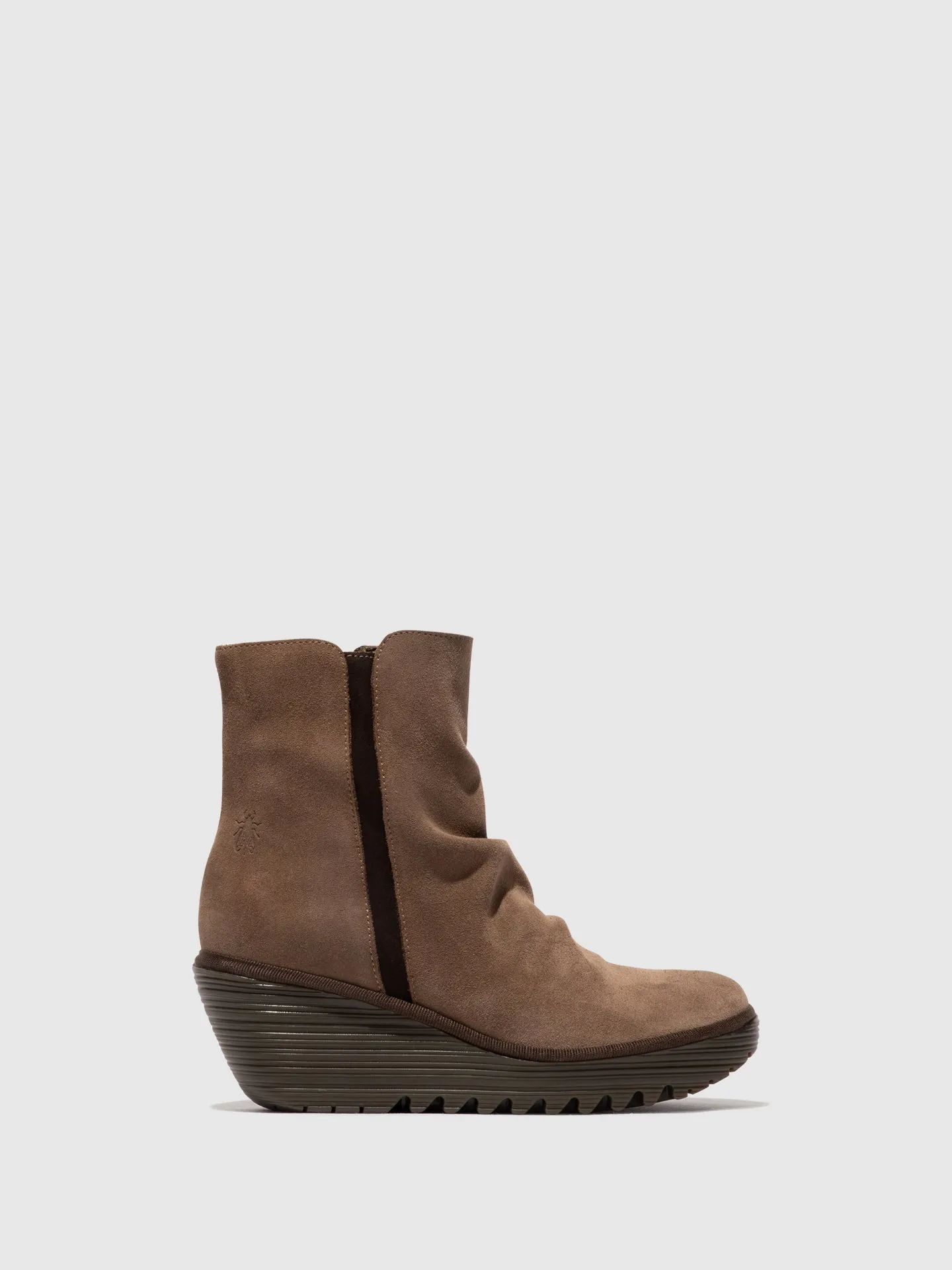 Zip Up Ankle Boots YOPA461FLY TAUPE/EXPRESSO sold by Fly London