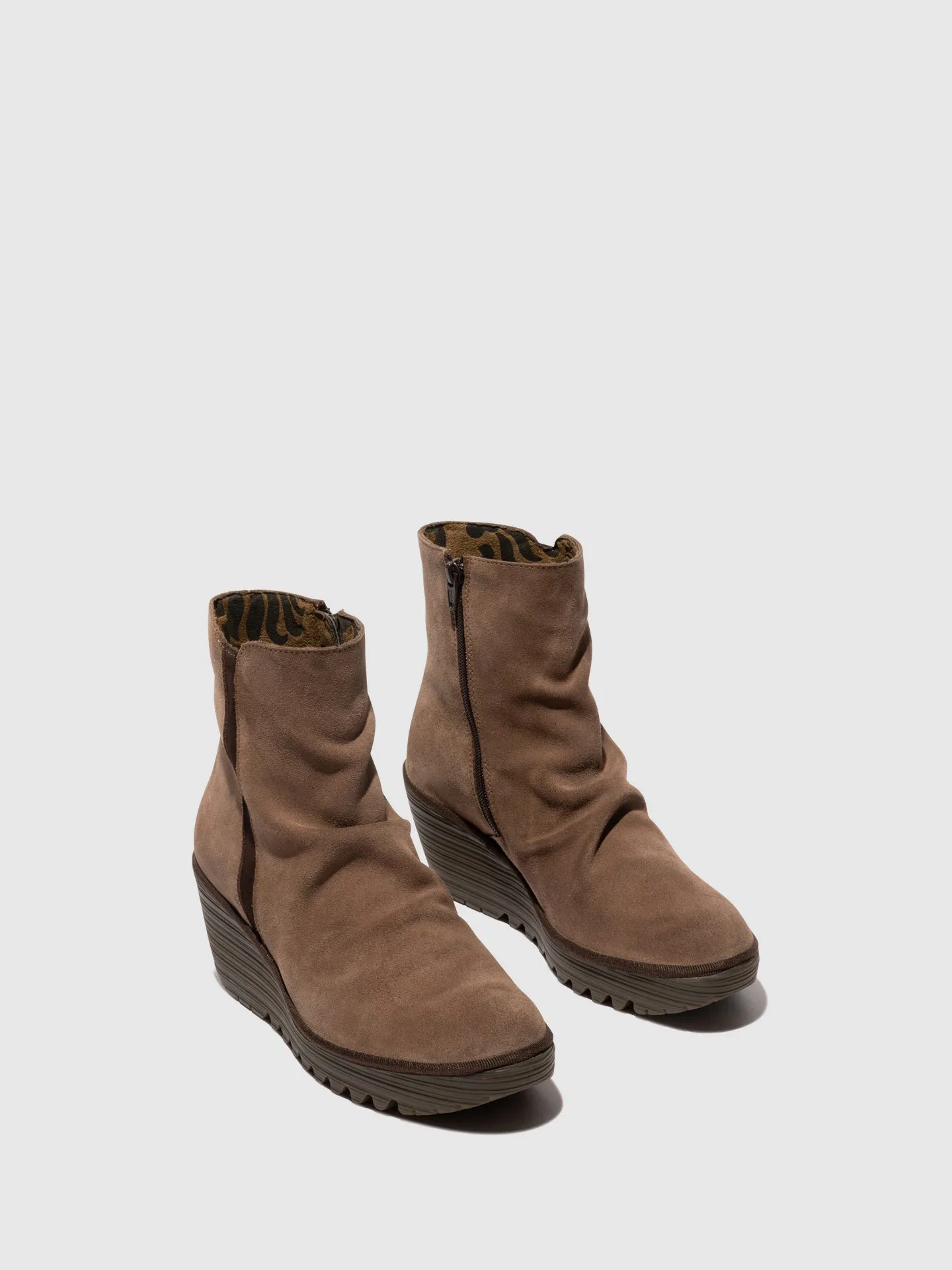 Zip Up Ankle Boots YOPA461FLY TAUPE/EXPRESSO sold by Fly London product image thumbnail 2