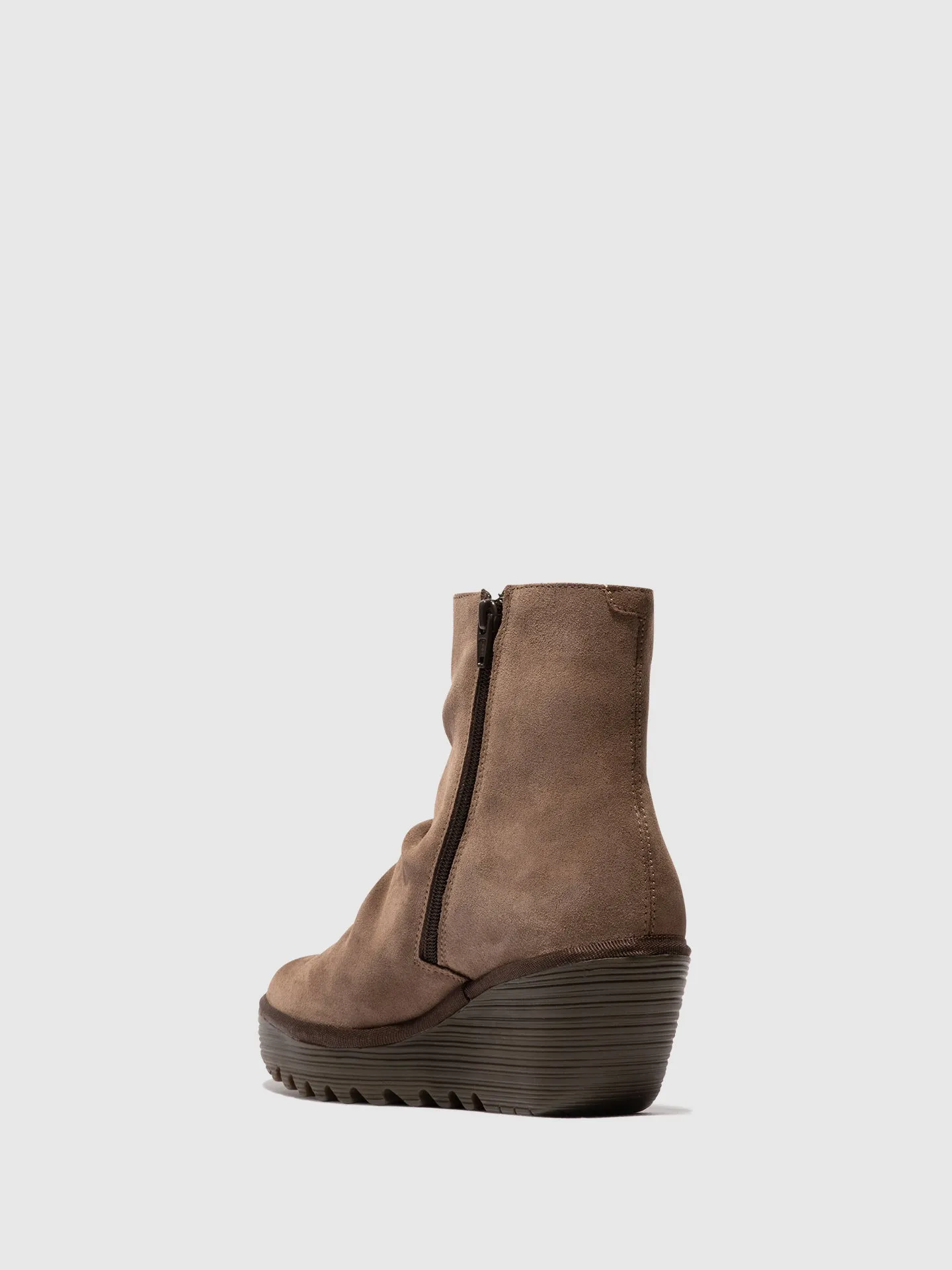 Zip Up Ankle Boots YOPA461FLY TAUPE/EXPRESSO sold by Fly London product image thumbnail 3