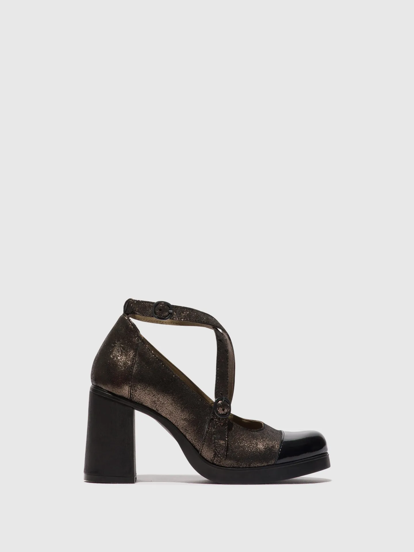 Buckle Shoes SLIV993FLY BLACK/GRAPHITE sold by Fly London