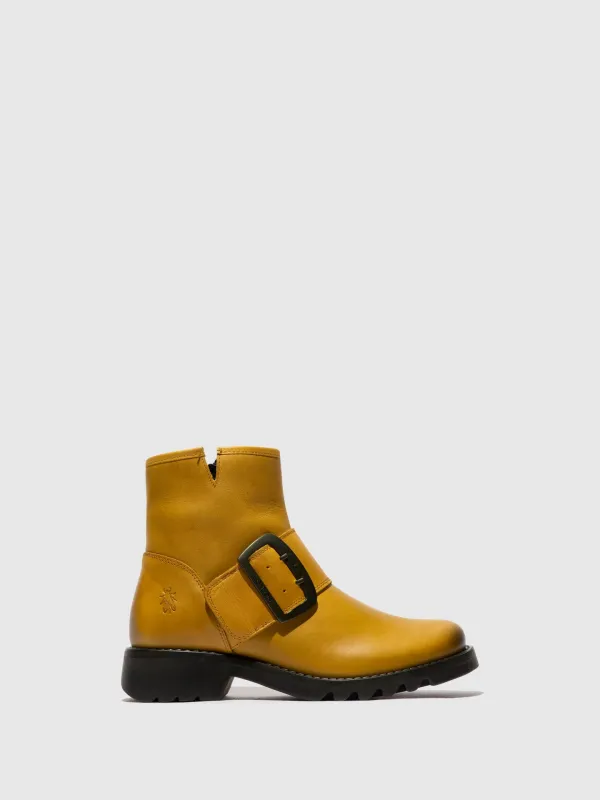 Buckle Ankle Boots RILY991FLY MUSTARD sold by Fly London