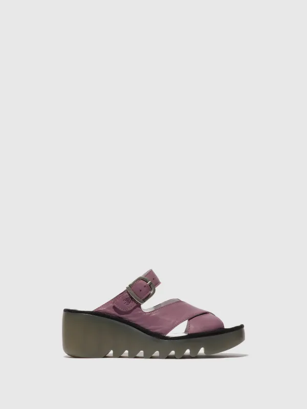 Wedge Mules BOCY409FLY VIOLET sold by Fly London