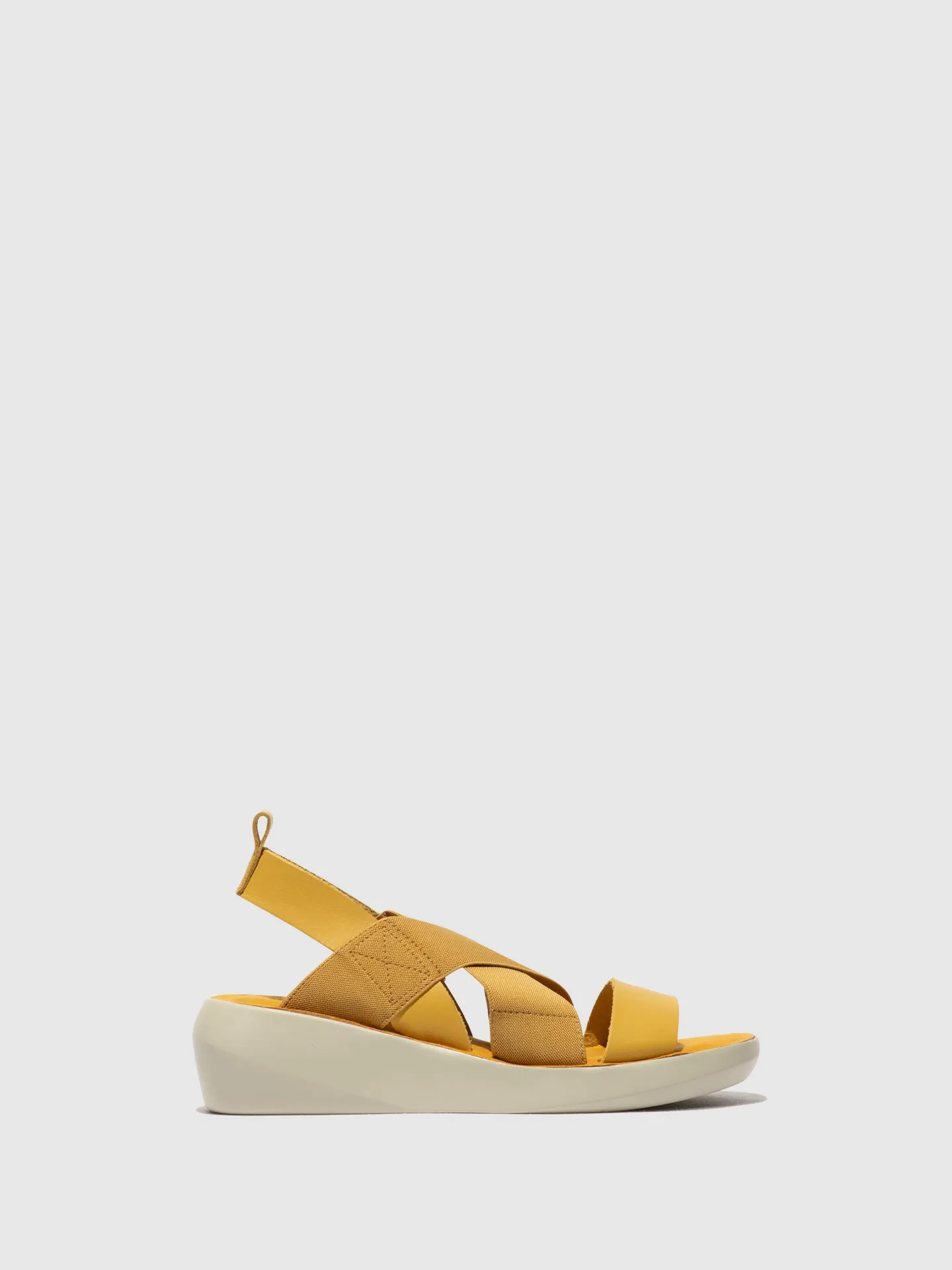 Crossover Sandals BAJI848FLY MUSTARD sold by Fly London